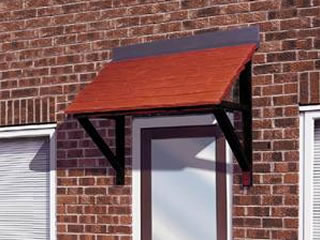 Tamworth mono pitch clay tile effect GRP overdoor canopy